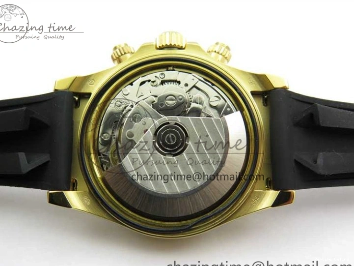 0501 Sporty Daytona 116518 KKF 1:1 Best Edition 904L Steel YG Black Dial on Rubber Strap A 2455